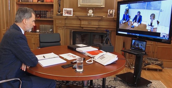 El Rey Felipe VI se reúne por videoconferencia con ASPE