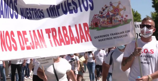 Feriantes de Andalucía se manifiestan: "No cuentan con nosotros"