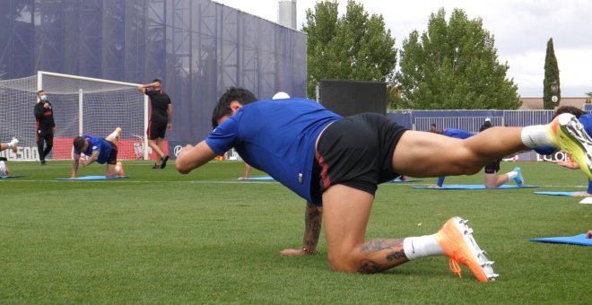 Entrenamiento realizado por el Atlético de Madrid