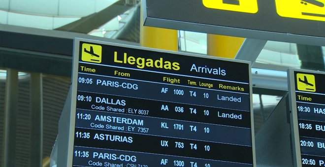 Vuelos internacionales llegan a Madrid