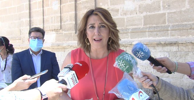 Susana Díaz: "¿Alguien puede cuestionar a Felipe González lo que ha sido?"