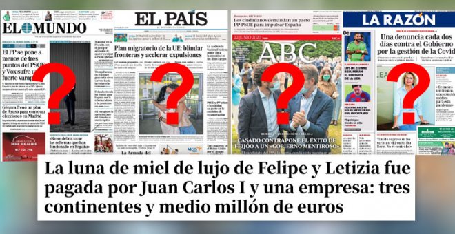 ¿Tú has visto algo de la luna de miel de Felipe VI en las portadas de la prensa? Nosotros tampoco (y hemos buscado)