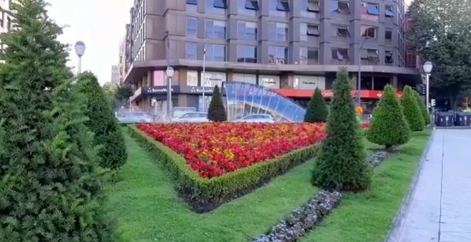 Trabajos de mejora en la Plaza Moyúa de Bilbao