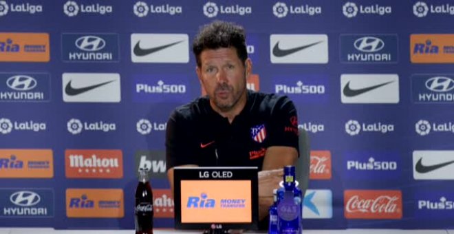 Simeone: "Lo que toca es resolver cada partido a la hora que sea, en el lugar donde sea y con los parones que haya"