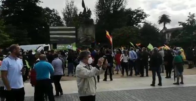 Reciben a gritos de "fascista" a Ortega Smith en Pontevedra