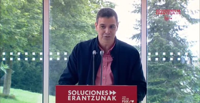 Sánchez recuerda a Pedro Zerolo en el Día del Orgullo durante un mitin en San Sebastián