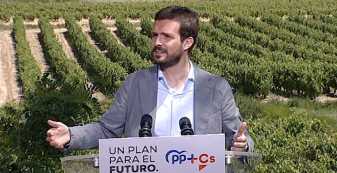 Casado sostiene que Sánchez "va a freír a impuestos" a la ciudadanía