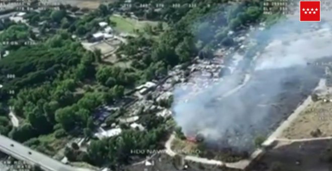 Incendio de pastos en Móstoles