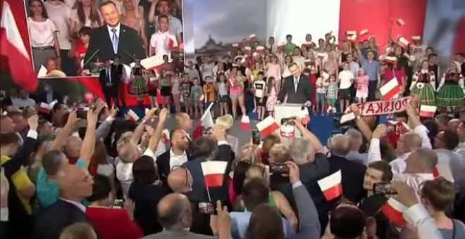 El presidente de Polonia vence en la primera vuelta con un 41,8% de los votos