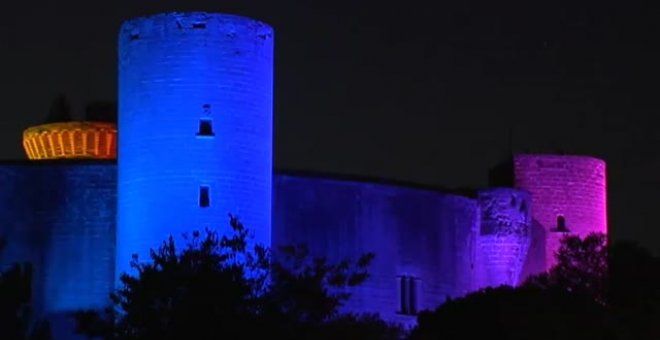 El arcoíris ilumina el Castillo de Bellver en Mallorca