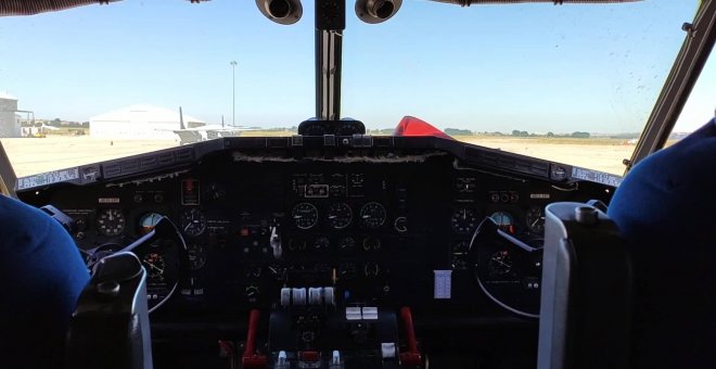 Aviones anfibios para la extinción de incendios en Matacán (Salamanca)