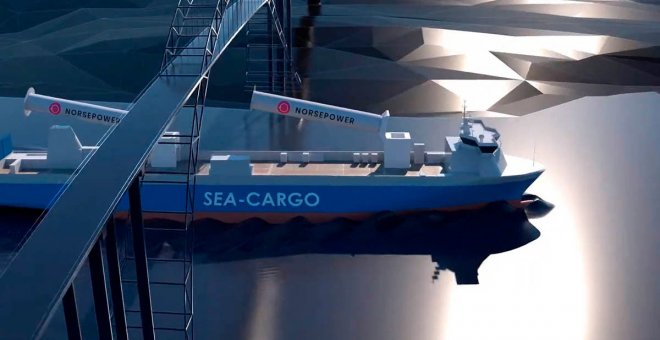 Las velas de rotor plegable más grandes del mundo propulsarán al SC Conector por el Mar del Norte
