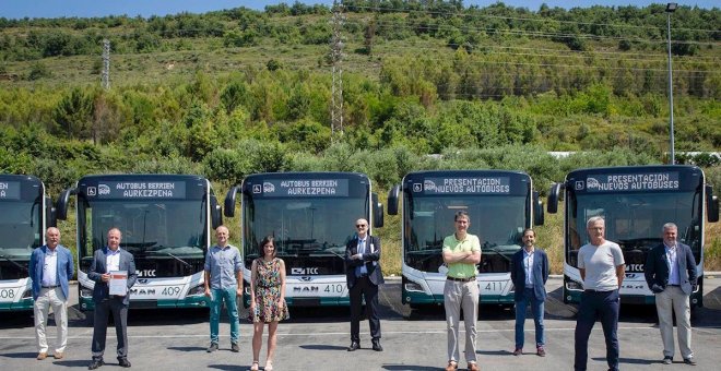 El 39% de la flota de autobuses urbanos comarcales de Pamplona ya está electrificada