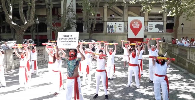 Protesta en Pamplona contra las corridas de toros