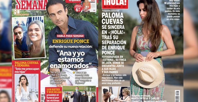 Paloma Cuevas y Enrique Ponce fijan posiciones a golpe de portadas
