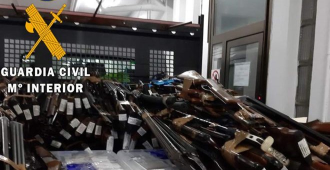 La Guardia Civil ha destruido esta semana más de cuatro toneladas de armas