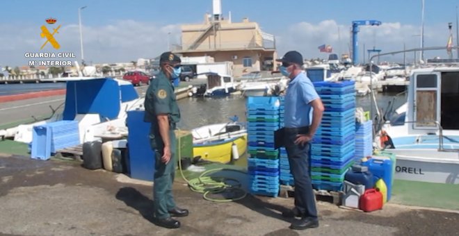 Guardia Civil investiga a 4 pescadores por capturar anguilas en Mar Menor