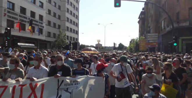 Manifestación contra el cierre de Siemens-Gamesa en Aoiz