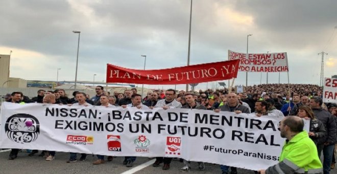 Los trabajadores de Nissan se manifiestan este miércoles en Madrid