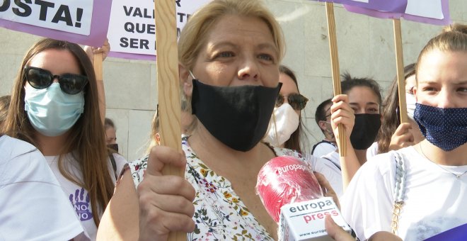 Concentración pide "máxima pena" al acusado muerte de Vanessa Ferrer
