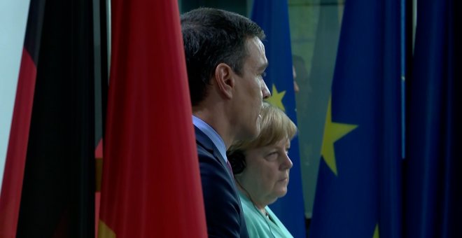 Sánchez y Merkel urgen a superar las "divergencias" sobre el fondo europeo