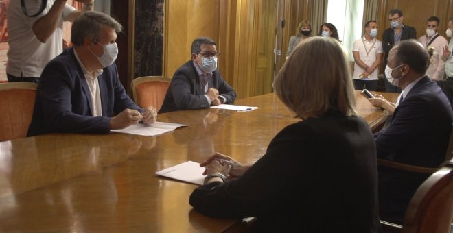 Reunión entre Ciudadanos, PSOE y PP sobre el Pacto contra el Transfuguismo