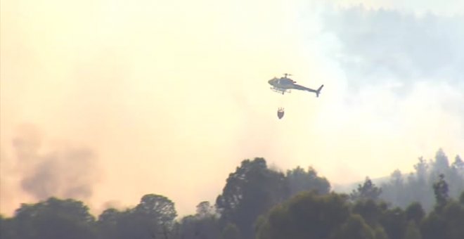 Arden más de 100 hectáreas en un incendio en Verín