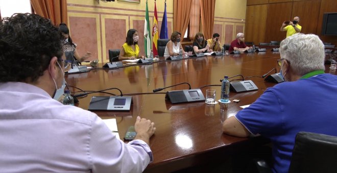 Susana Díaz se reúne con representantes de colectivos que trabajan por la infancia