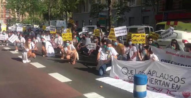 Tercera protesta de los médicos MIR para exigir mejoras