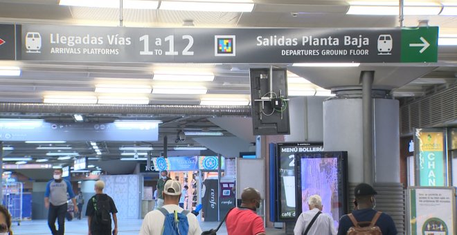 Atocha registra una baja movilidad de pasajeros en la 'operación salida'