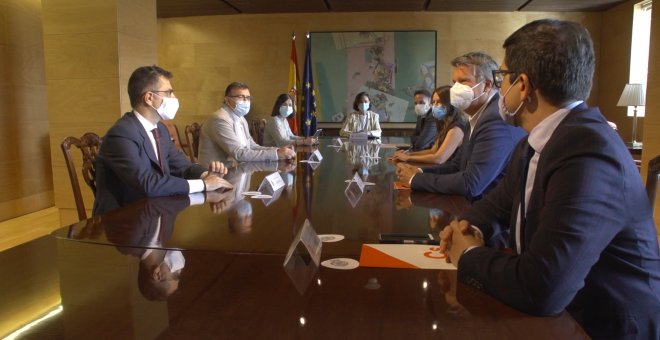 Calvo y Darias se reúnen con delegación de Ciudadanos