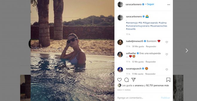 Sara Carbonero luce el bikini de moda en El Algarve