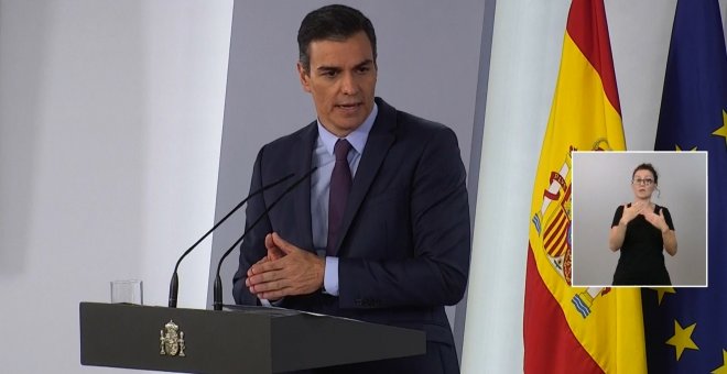 Sánchez hace balance del Gobierno de coalición en este curso político