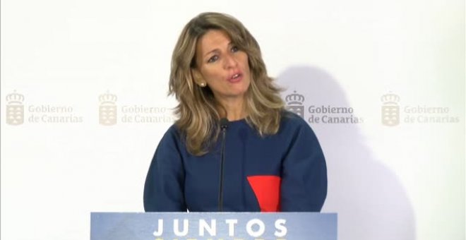 Yolanda Díaz sobre la marcha del rey emérito: "La imagen es muy mala para nuestro país"