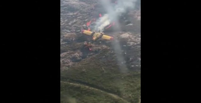 Se estrella un hidroavión cuando participaba en la extinción de un incendio en Portugal