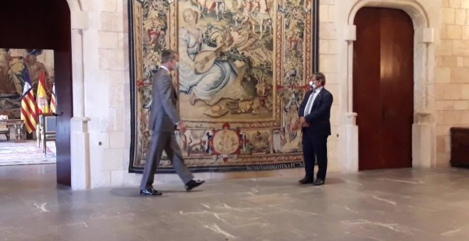 Audiencia del rey Felipe VI con el presidente del Parlament, Vicenç Thomas