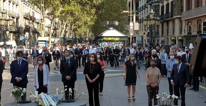 Homenaje a las víctimas del atentado de las Ramblas de Barcelona