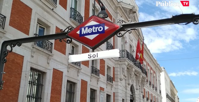 Desaparecen los coches de la emblemática puerta del Sol, de Madrid