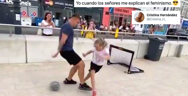 "Yo cuando los señores me explican el feminismo": la niña que demuestra que su talento en el fútbol no tiene rival