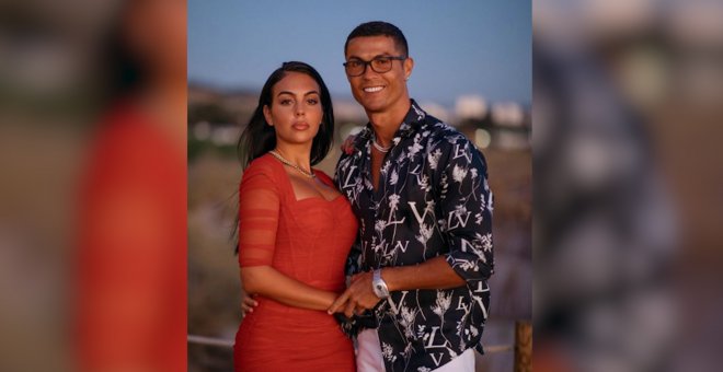 Georgina Rodríguez y Cristiano Ronaldo comparten su posado veraniego más formal