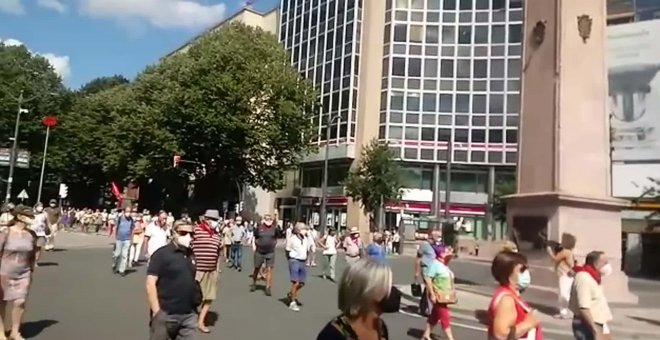 Los pensionistas vuelven a manifestarse en Bilbao