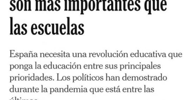 "'The New York Times' descubre que las prioridades de España son el fútbol, las playas, las corridas y las discotecas... Se nota que las noticias tardan en llegar al otro lado del charco"