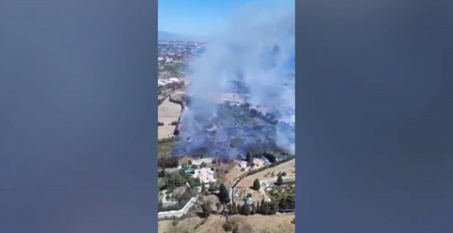 Incendio de Estepona visto desde un helicóptero