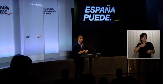 Sánchez dice que el plan de recuperación impulsará el PIB por encima del 2%