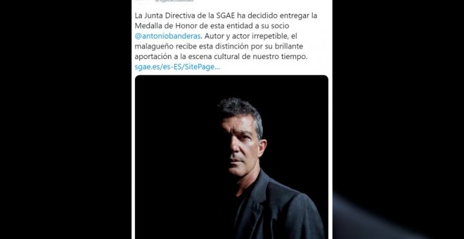 Antonio Banderas, Medalla de Honor de la SGAE