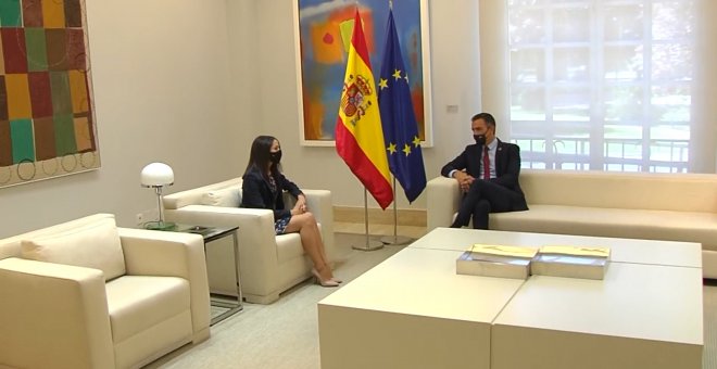 La voluntad de Cs para negociar destaca en la reunión Arrimadas-Sánchez