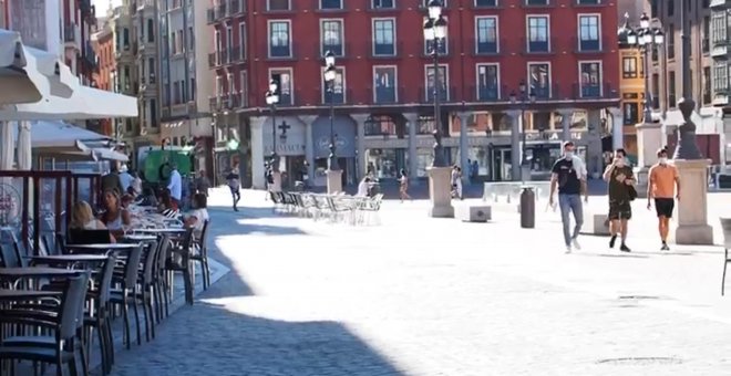 Plaza Mayor de Valladolid tras volver a la fase 1