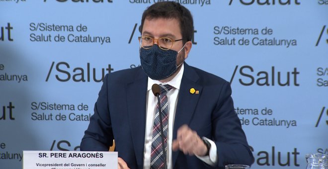 Aragonès cree que sería "bueno" que sede de CaixaBank volviera a Cataluña