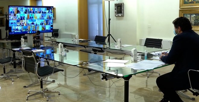 López Miras participa en la reunión telemática de dirigentes autonómicos