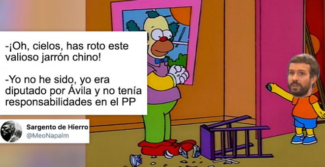 "'Yo era diputado por Ávila' es el nuevo 'Mi perro se comió los deberes'": cachondeo con la excusa de Casado sobre la 'Kitchen'